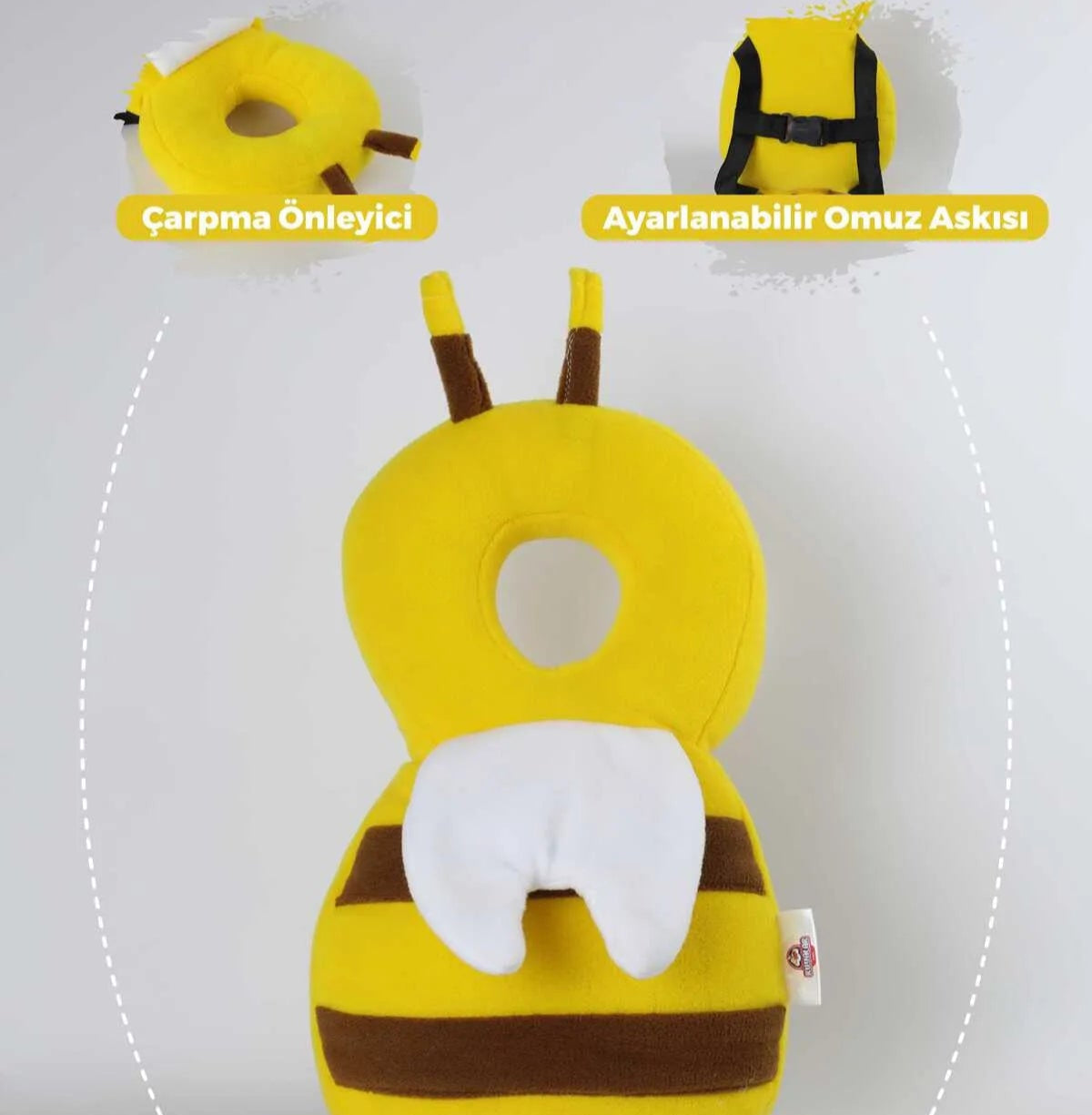 BEST Bebek® Arı Temalı Bebek Kafa Koruma Yastığı